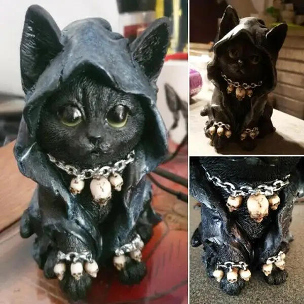 Nemesis Now Feline Cloak Grim Reaper Cat Statue