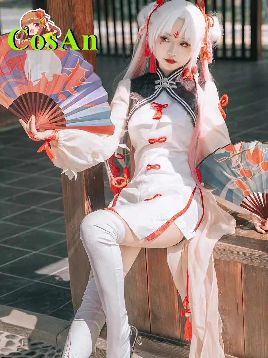 

Game Onmyoji Shiranui Cosplay Costume SSR MoDuQiMeng Skin Lovely Chinese Style Cheongsam Party Role Play Clothing S-XL