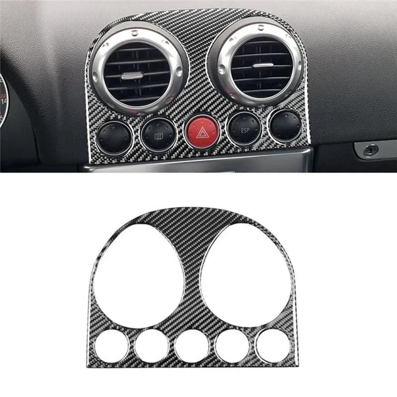 

Carbon Fiber For AUDI TT 8N 2001-2006 Central Control Air Vent Cover Trim Decals Sticker Interior Accessories