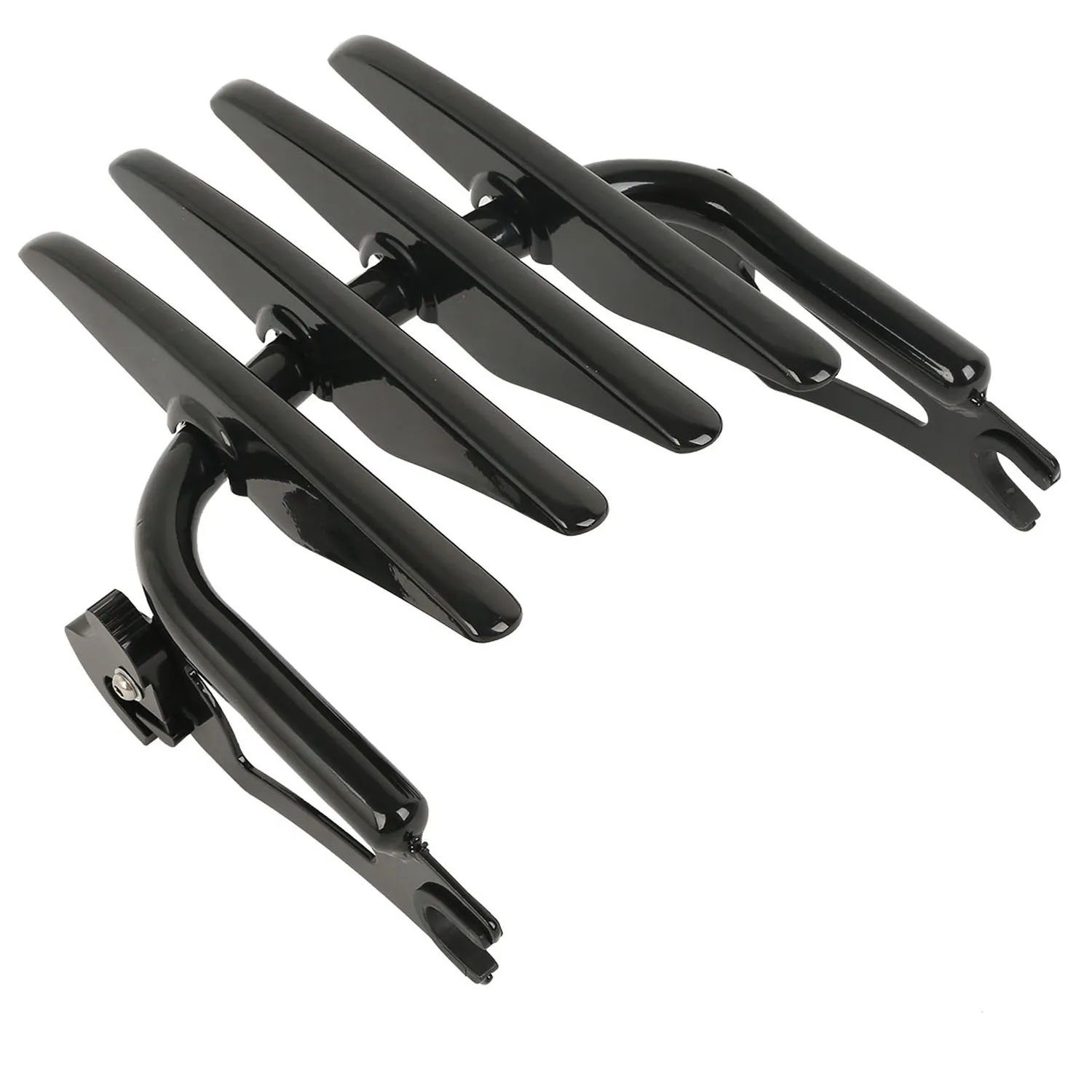 

For Harley Touring Street Electra Glide Road King FLHT FLHX 2009-2023 Gloss Black Detachable Stealth Mounting Luggage Rack
