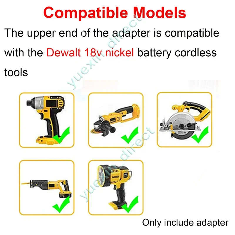 Imagem -06 - Cordless Battery Adapter Converter Ni-cd Bateria Tools Adapter Fit para Artesão V20 20v Série Xrp