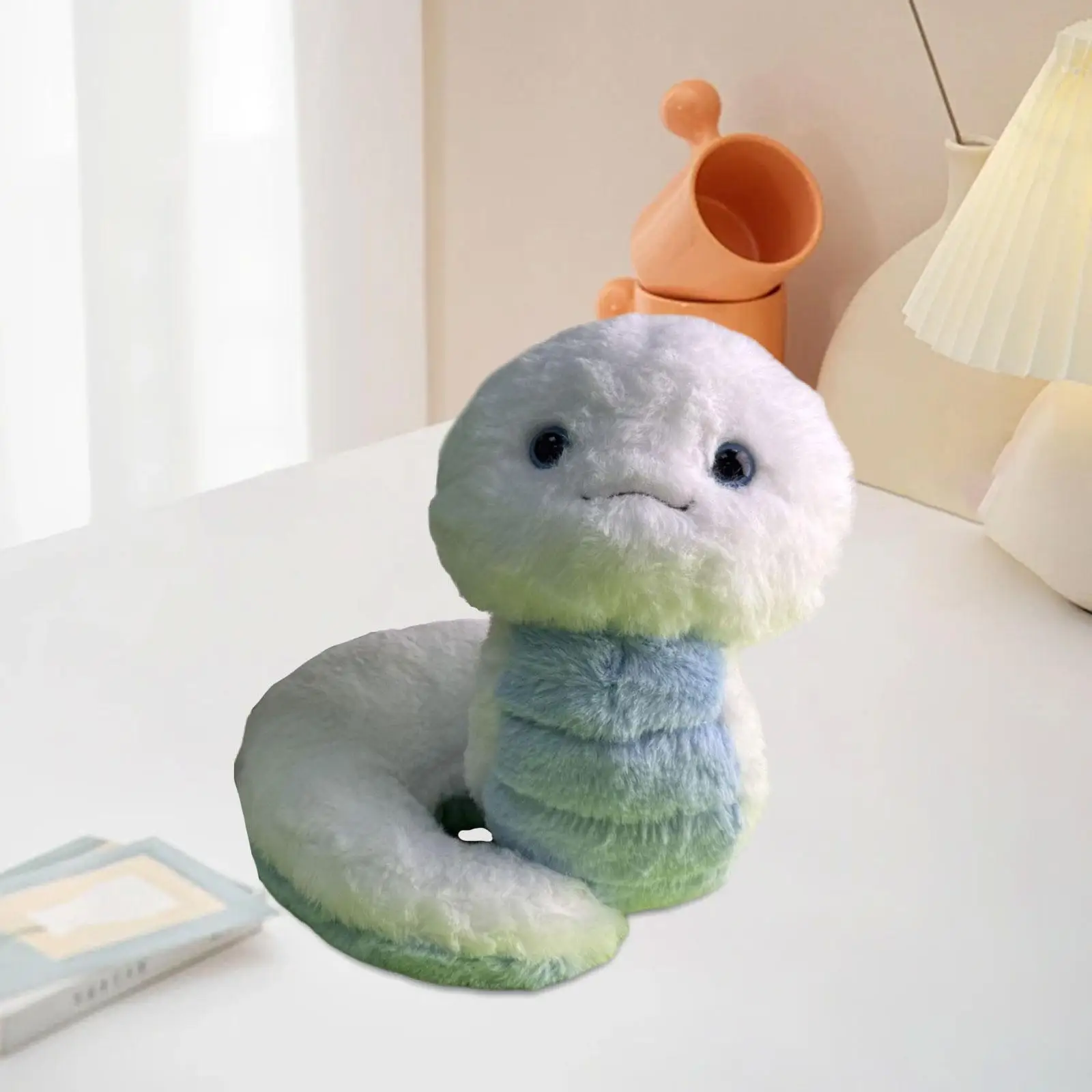 

Plush Snake Cartoon for Boys Girls Stuffed Animal Toy Gifts Animal Figurine for Cabinet Party Living Room Office Decoration