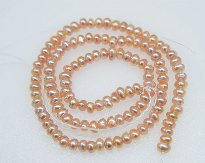 loose beads freshwater pearl baroque 3-5mm pink/purple for making jewelry necklace 36cm FPPJ wholesale