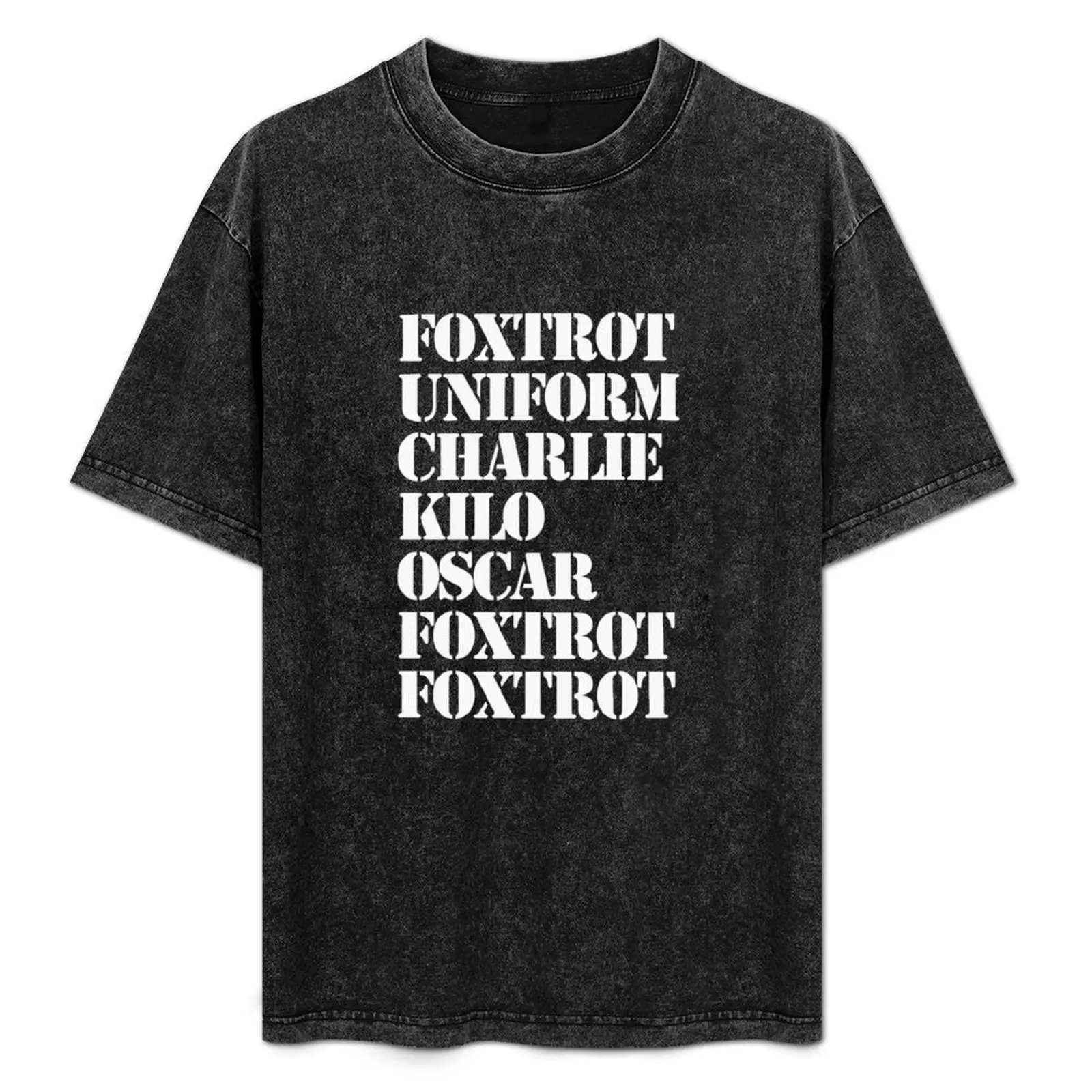 

Foxtrot Oscar T-Shirt Casual All Match Tee Shirt for Men