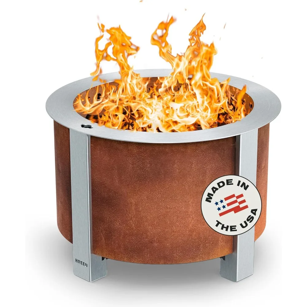 

Corten Steel Smokeless Fire Pit X Series 19, 22.1 Inch Outdoor Fire Pit, 47 Pounds, Perfect for Family Use