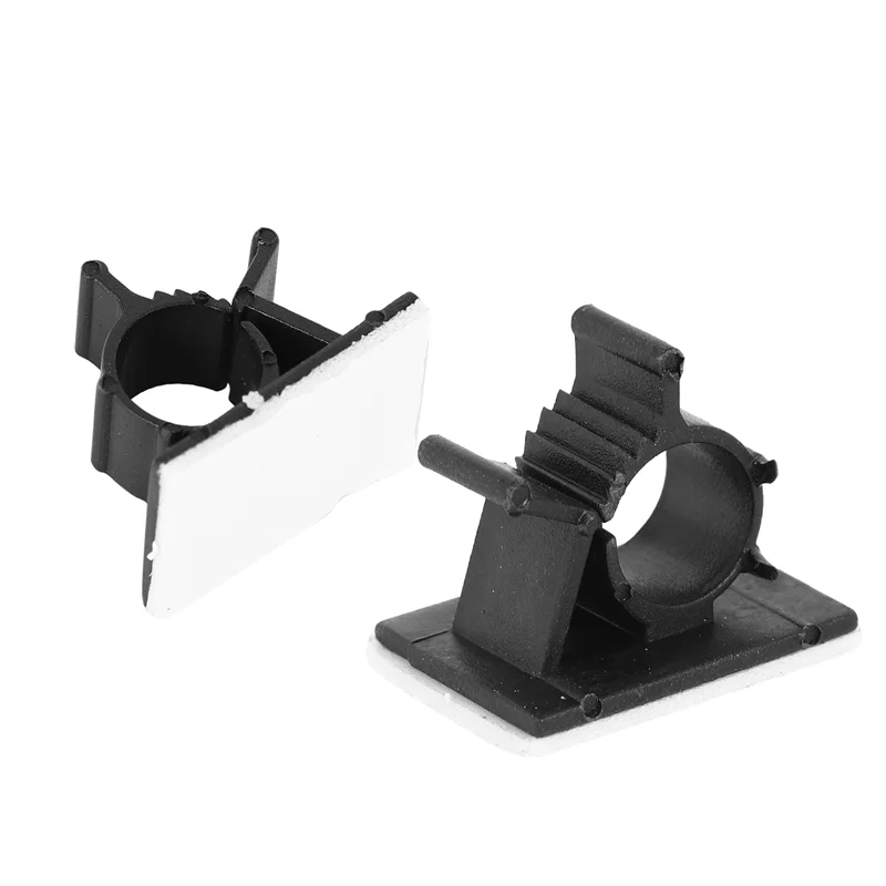 

80Pcs Black Adjustable Plastic Cable Clamps Self Adhesive Car Cable Clips Wire Organizer