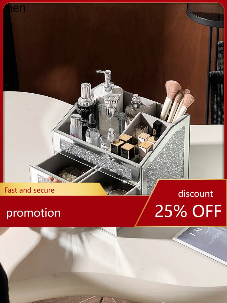 

YFY storage box - premium desktop organizer with large capacity for skincare, jewelry, and compartments