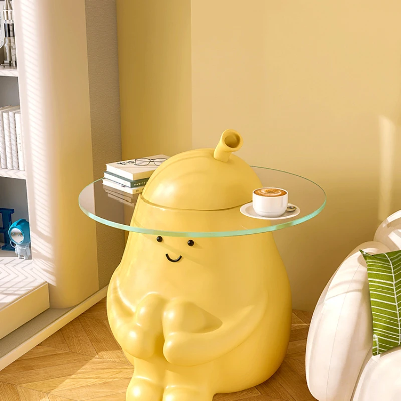 Hug pear coffee table creative cute cream style living room floor ornament large tray home decoration