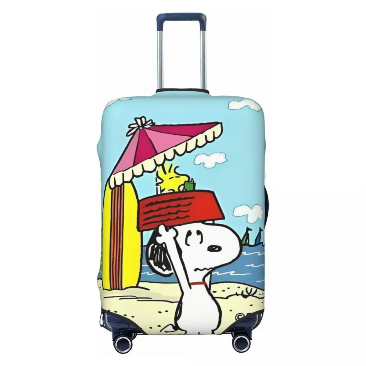 Snoopy Cartoon Peanuts Comic Luggage Suitcase Covers Luggage Cover Protector Scratch Resistant Travel Essentials Fits 18-32 Inch