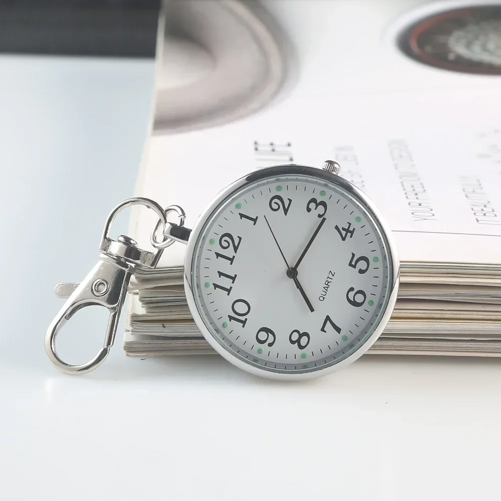 New Pocket Watch Keychain Remote Control Clock with Battery Student Doctor Medical Vintage Watch