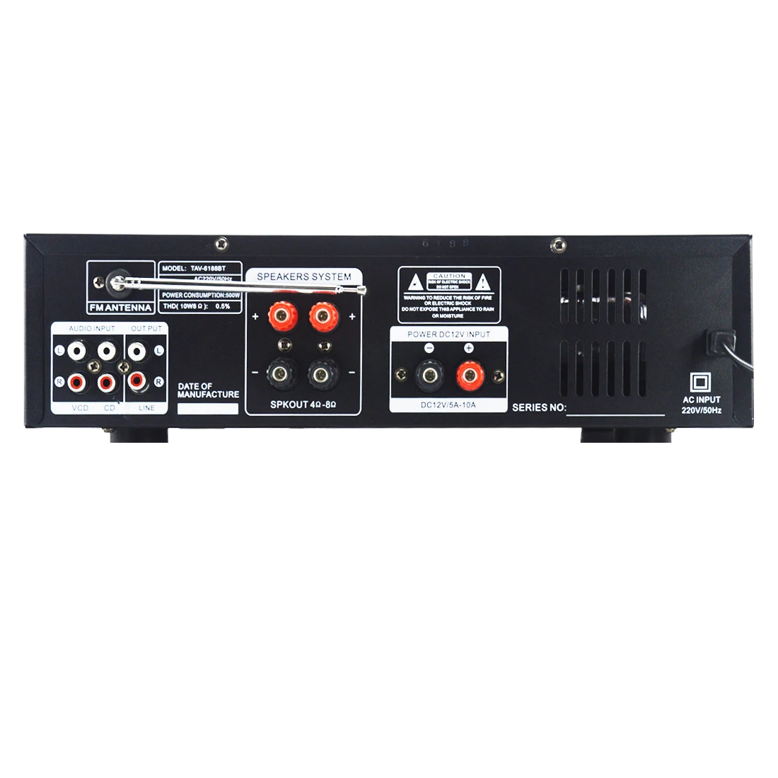 Sunbuck 6188BT 2.1 300W High Power SD USB FM Bluetooth Remote Control AV Amplifier Home Sound Amplifier Audio