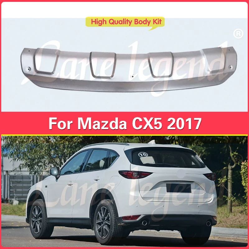 Car Rear Bumper Spoiler Lip Protection Diffuser Deflector Bumper Chassis Spoiler for Mazda CX5 CX-5 2017 body kit