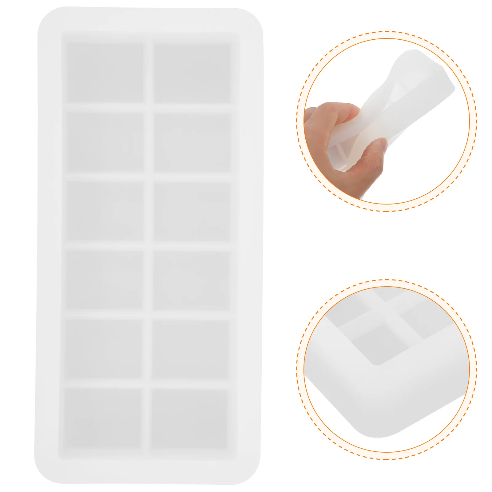 

Chocolate Mold Silicone Rectangular DIY Baking Tool Non-Stick Candy Mold for Cake Decoration Fondant Chocolate Making Baking