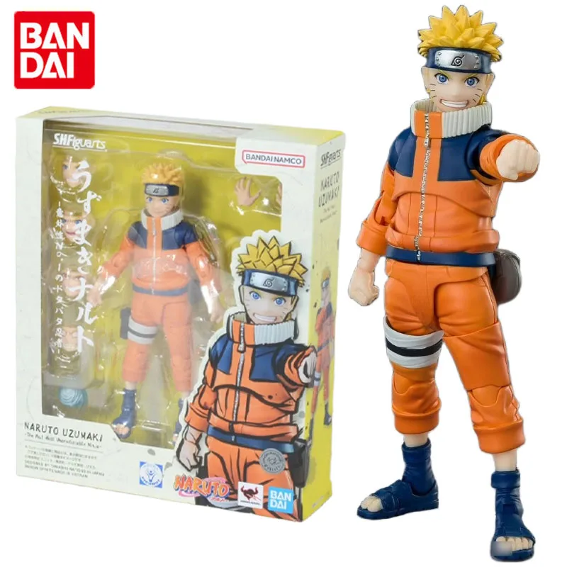 

Bandai Genuine NARUTO Anime Figure SHF Uzumaki Naruto Childhood Action Figure Toys for Boys Girls Kids Gift Collectible Model