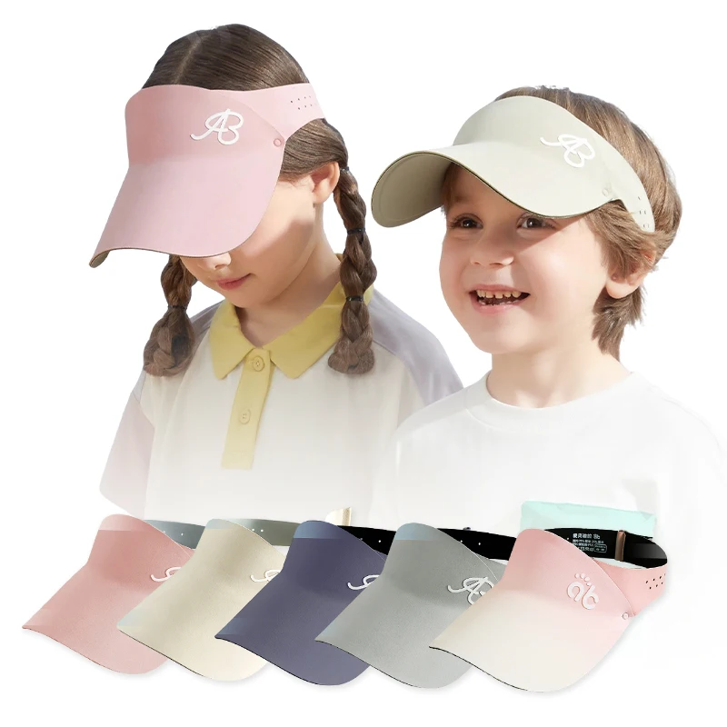

Summer Baby Breathable Air Sun Hats Quick-dry Visor UV Protection Top Empty Solid Children Outdoor Running Sunscreen Cap
