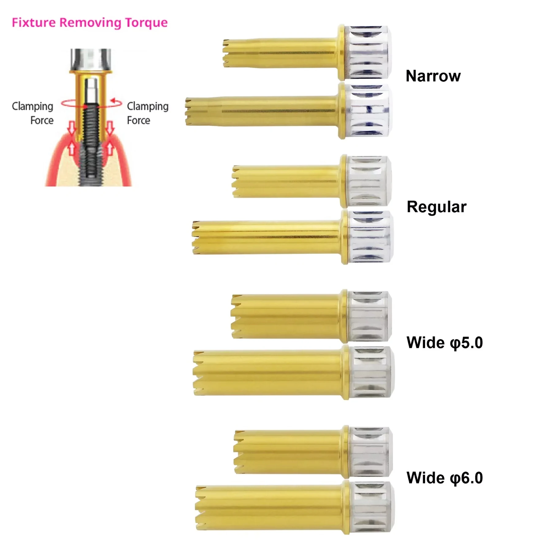 Implant Fixture Remover Kit Removal Dental Screw Hex Driver Neobiotech Wrench