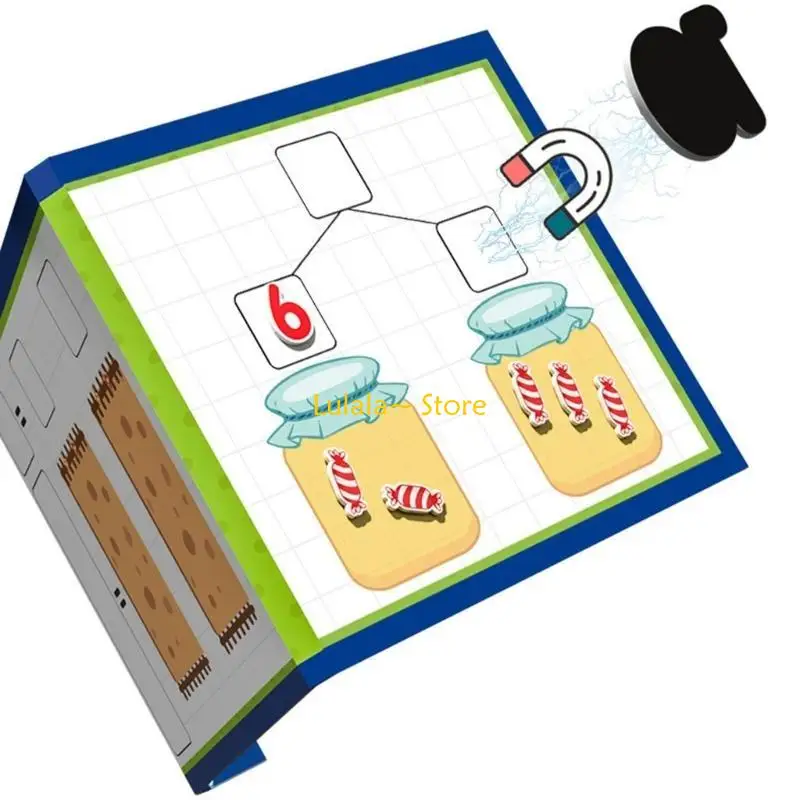 미취학 아동을위한 Y4QA 수학 도서 퍼즐 장난감 추가 뺄셈 어린이 학습 장난감