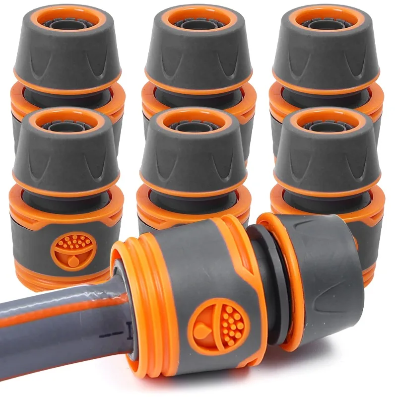12/1x Garden Hose Adapter Connector Tap Extender Hose Quick Connection Stop Coupler Joint Water Pipe Irrigation Fittings 1/2"
