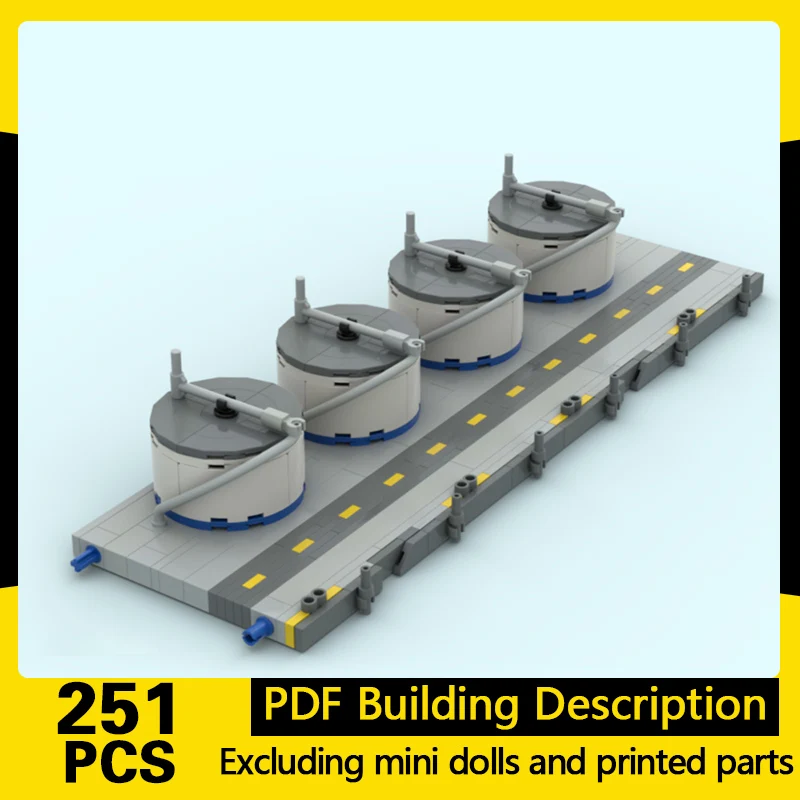 

City Street View Model MOC Building Bricks Oil Storage Tanks Modular Technology Gifts Holiday Assemble Children Toys Suit