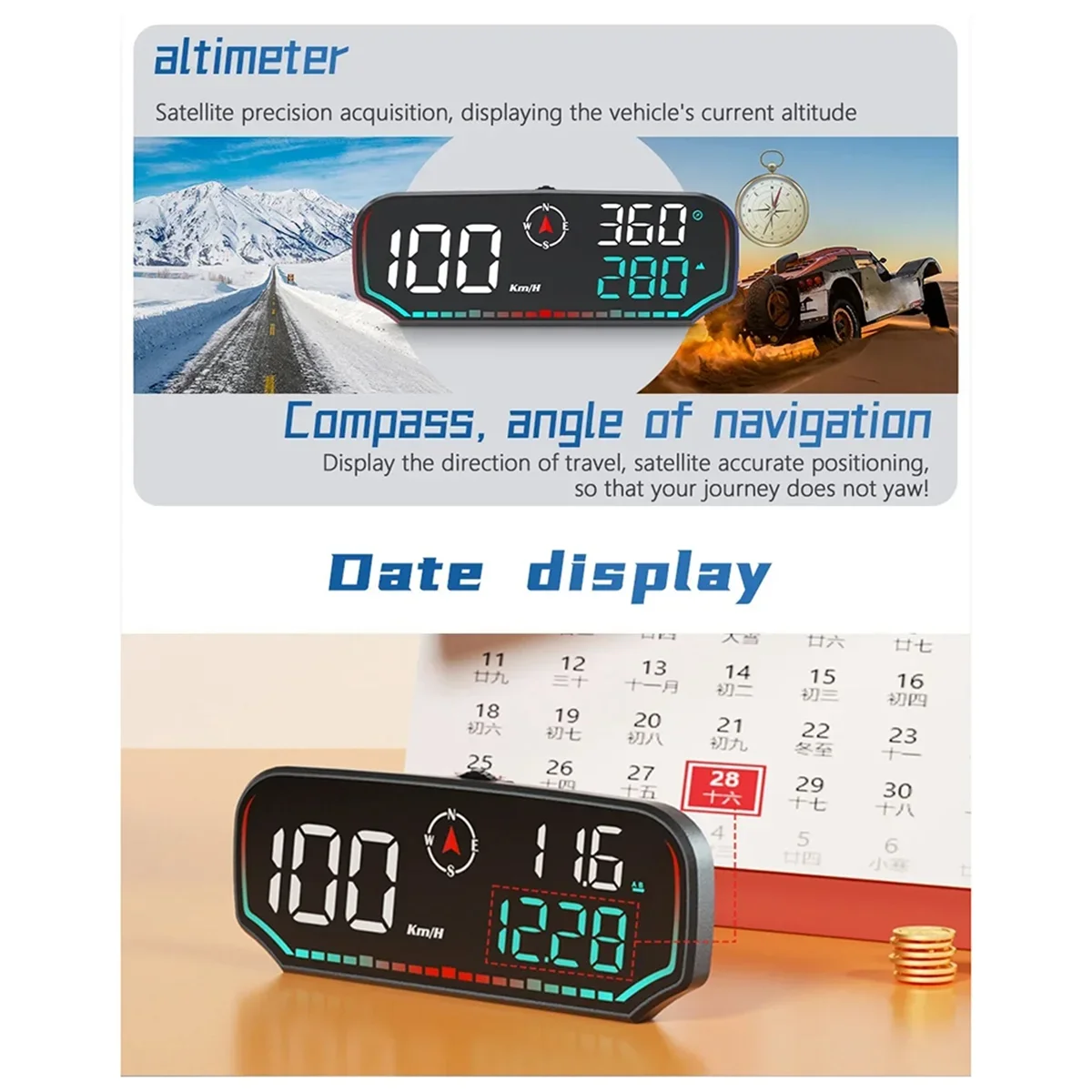 Pop G14 Car Head Up Display Car HUD Speedometer Overspeed Alert Super Deal Ving Alarm