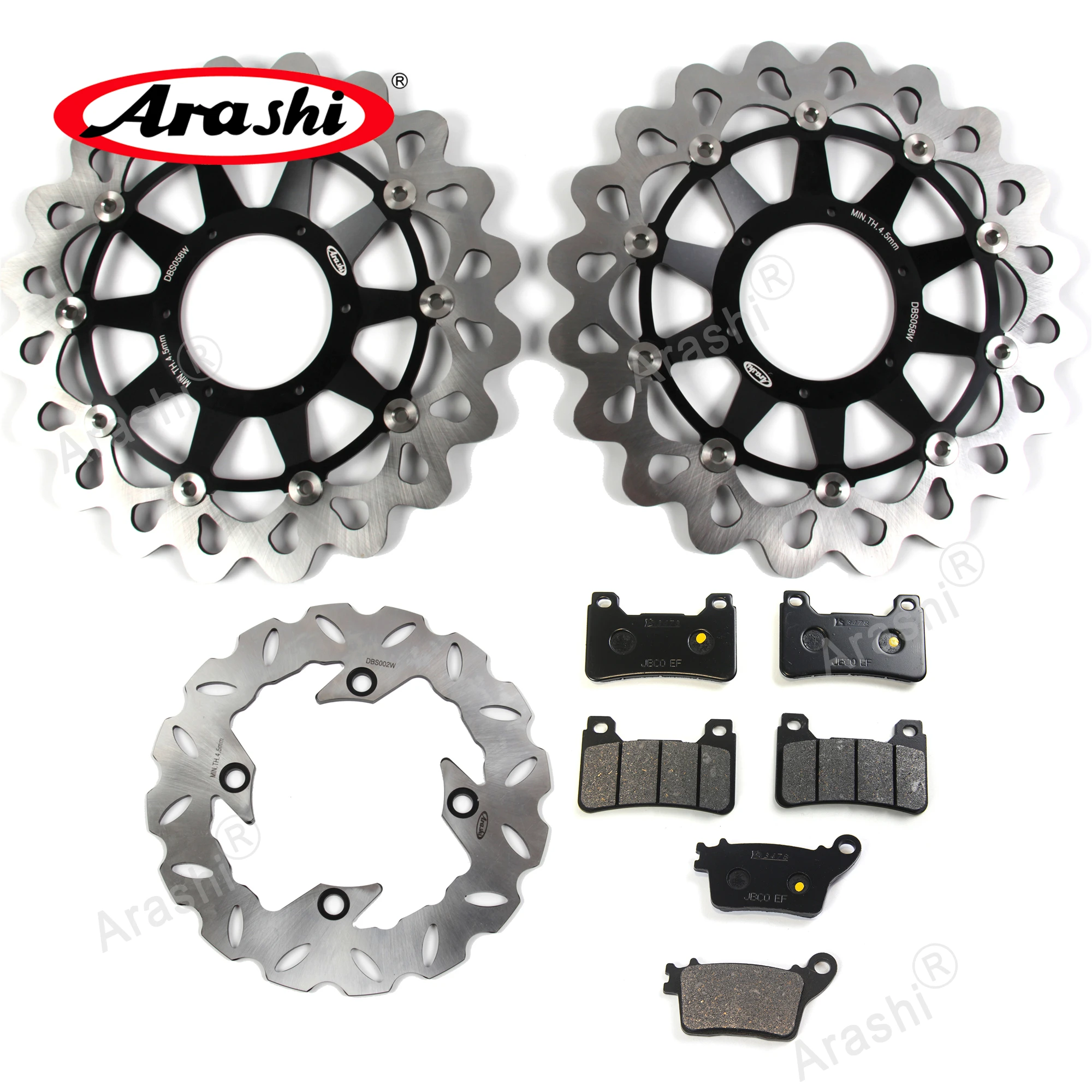 Arashi CNC Front Rear Brake Disc Rotors Brake Pad Set For HONDA CBR1000RR 2008 - 2015 CBR 1000 RR 2009 2010 2011 2012 2013 2014