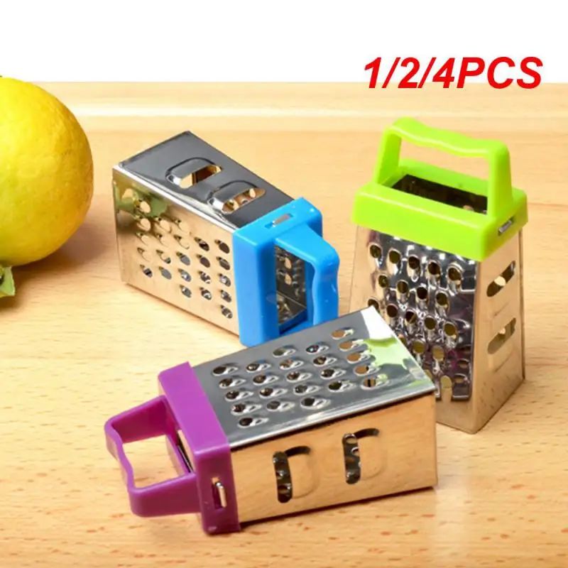 1/2/4PCS Stainless Steel Mini Four-Sided Grater Planer Multifunctional Peel Cutter Fruit Ginger Garlic Grater Cooking Kitchen