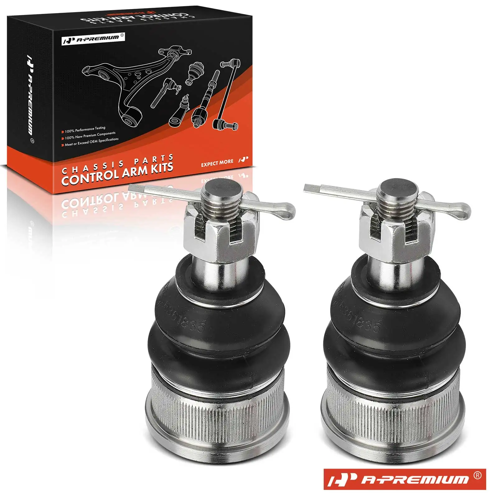 A-Premium 2x Front Lower Side Ball Joint for Honda Pilot 2003-2008 Acura MDX 2001-2006 51220S3VA01 51350S3VA03