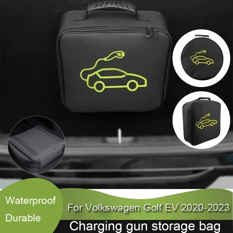 

EV Car Portable Charging Cable Storage Carry Bag Waterproof Retardant Trunk Storage Box For Volkswagen Golf EV 2020-2023 2024