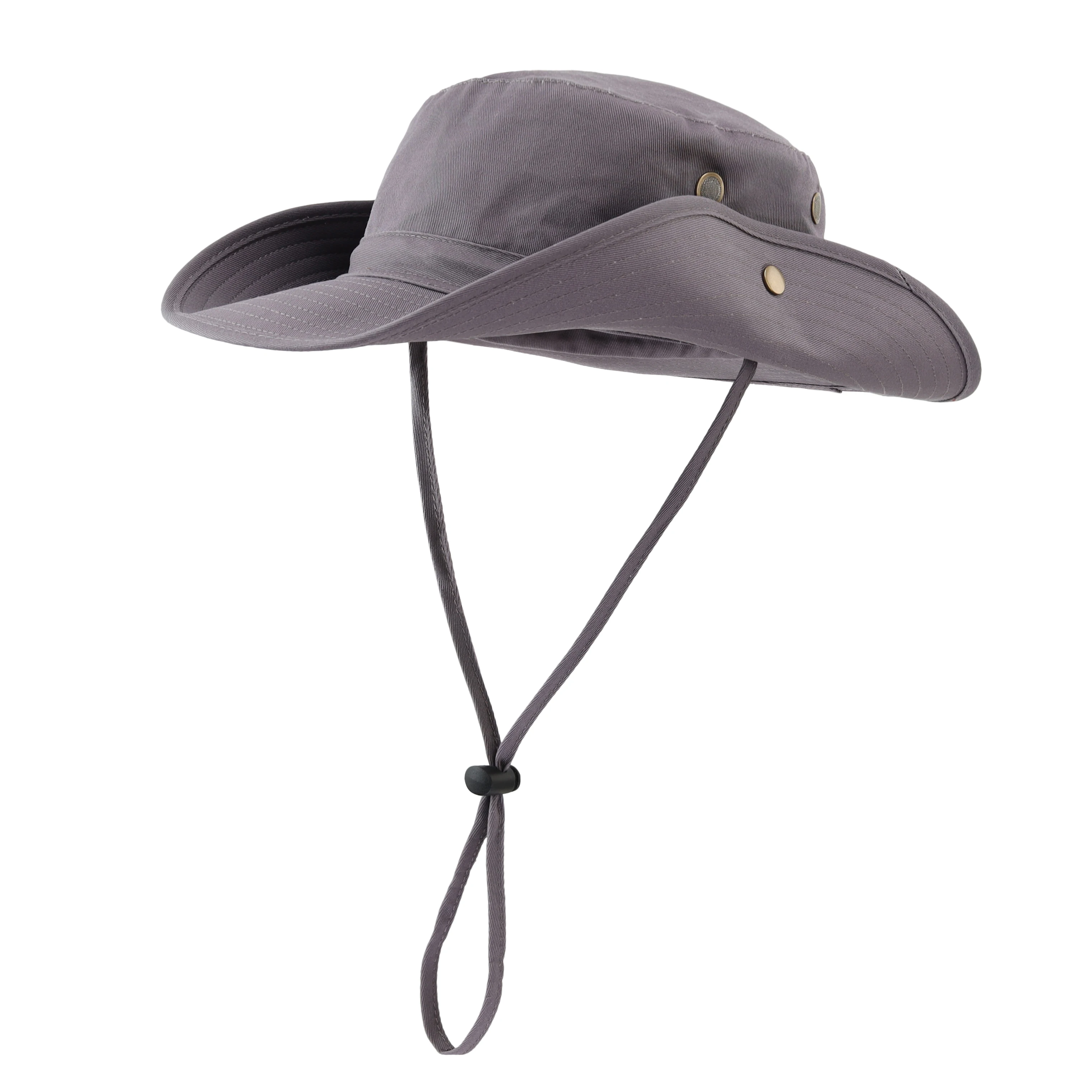 Connectyle Men\'s Women Boonie Sun Hat Wide Brim Adjustable Breathable Cotton Safari Hat with Strap UV Protection Outdoor Caps