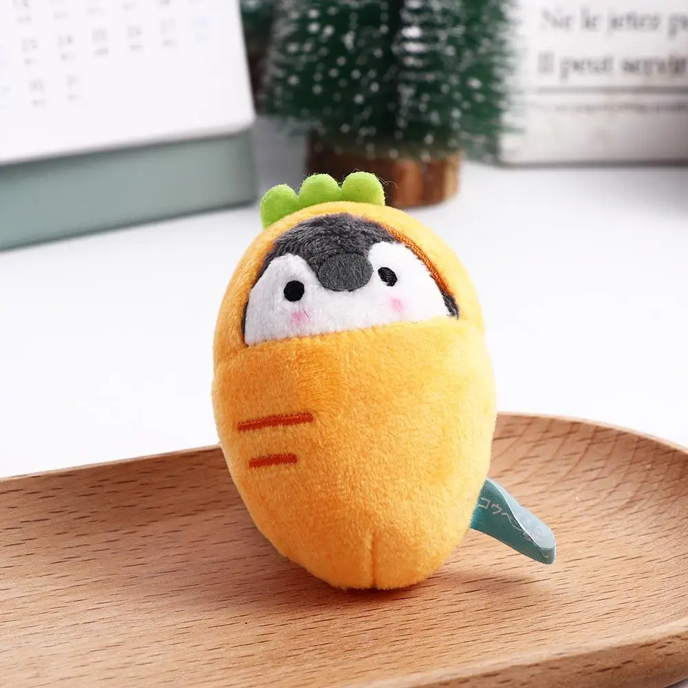 Pendant Carrot Car Key Ring Ornaments Sauna PP Cotton Penguin  Pendant Women Key Holder Korean Style Key Buckle Plush Key Chain