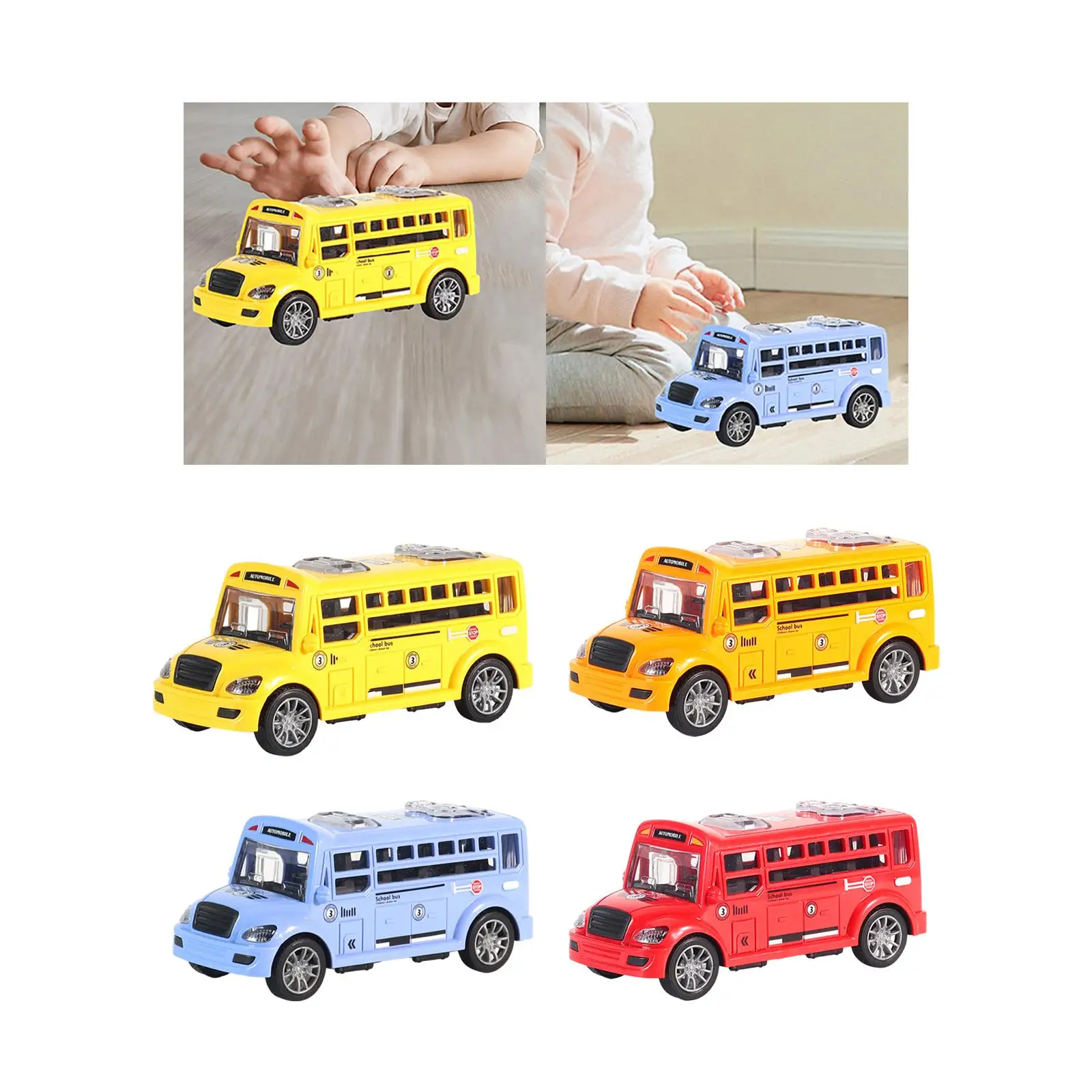School Bus Toy Model Durable Children Car Toy for Preschool Boys Girls Teens