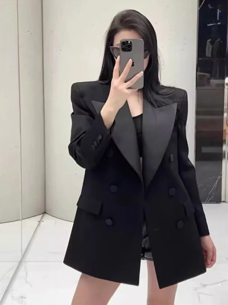 

Элегантный повседневный женский пиджак: профессиональный, премиум-класса, весенняя новинка, на пуговицах, с длинным рукавом, однотонный, для офиса и повседневной носки.