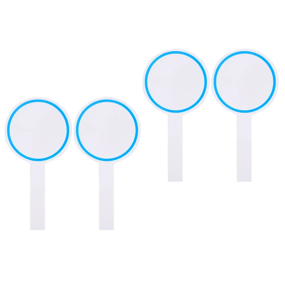 4 قطعة لوحات التسجيل المجاذيف الجافة المحمولة الألواح البيضاء فارغة لوحات الكتابة للفصول الدراسية التصويت مزاد المجاذيف الجافة