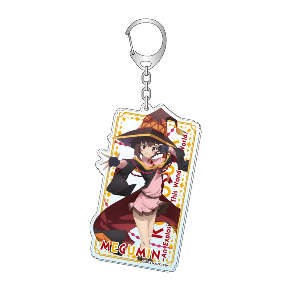 6CM Anime goddess Blessing on This World! Acrylic Keychain Model Cosplay Charm Characters Ornament Accessories Goods Gifts