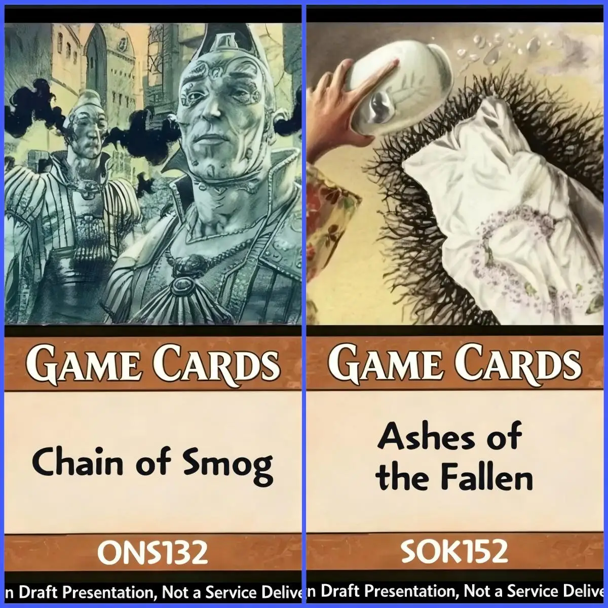Selling Normal part Geman FBB land  Chain of Smog Ashes of the Fallen Sliver Overlord  Dance of ... best quality proxy card