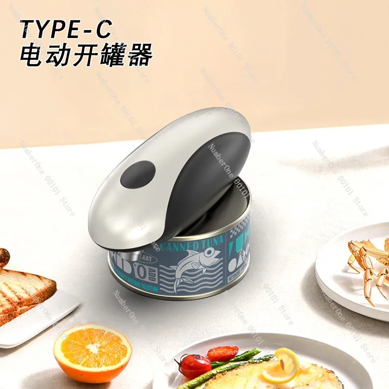 Electric Can Opener, Automatic Can Opening, Rechargeable Kitchen Gadget for Home and Pet Can Lids