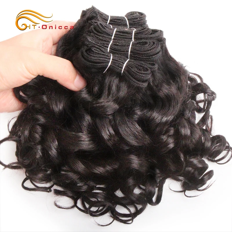 Mechones de cabello humano rizado 100%, mechones de cabello brasileño tejido, Color 1B/2/4/30/33/99J, 6 unidades por lote