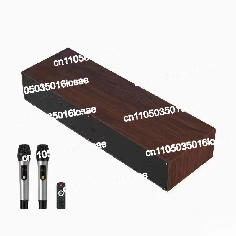 

Wireless Karaoke Audio Wooden Retro Home Living Room Tv Ktv Cinema Microphone Bluetooth Speaker