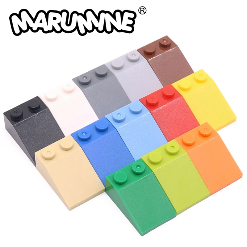 Marumine 30PCS MOC Roof Bricks 33 3x2 Slope Classic Building Blocks DIY Model Kit Accessories Parts Compatible with 3298