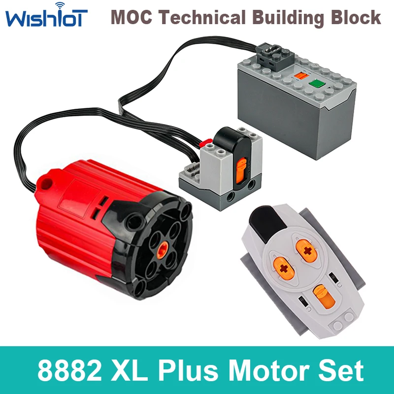 8882 XL Motor Red PLus bloques de construcción piezas de tecnología MOC funciones de energía Motor de potencia para logoeds DIY coche camión Power Up