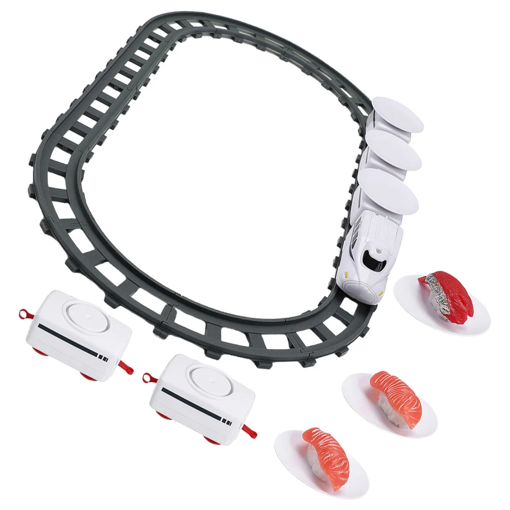 Kids Railway Japanese Rotating Cars Train Electric Conveyor Belt Sushi Toys Holder Multifunction