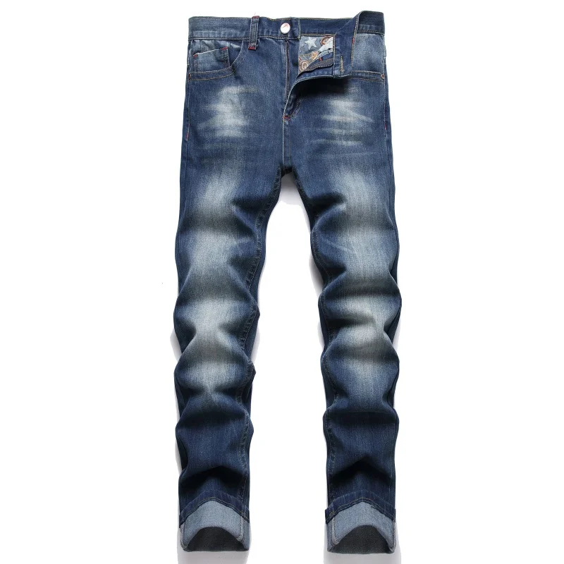 Everthing-Jeans brodés jeunesse pour hommes, coupe droite, coupe couvertes, tout assressenti, mode de rue commandée, nouveau, 2021