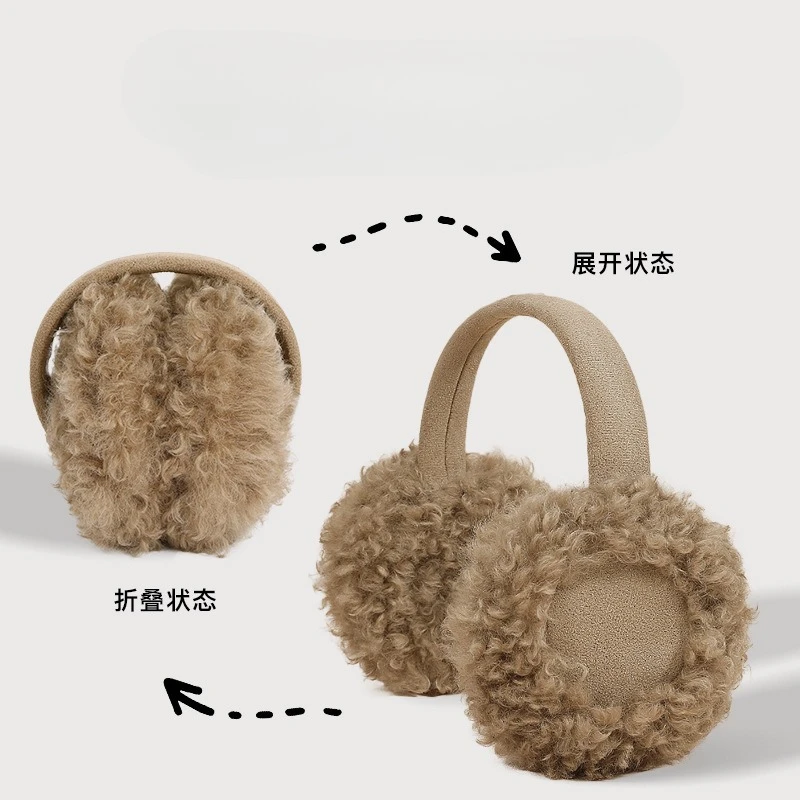 Ohrenschützer für Damen, Plüsch-Winterwärme, Ohrenschützer für Herren, Frostschutz-Ohrkappen, Ohrenschutz, faltbar, Ohrenschützer für Damen