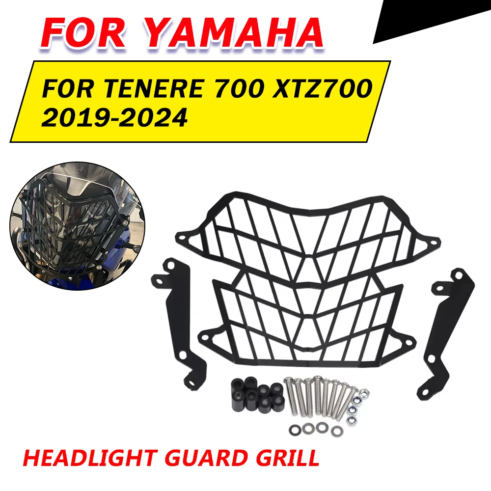 

Motorcycle Headlight Head Light Guard Protector Cover Protection Grill For Yamaha Tenere 700 Tenere700 XTZ700 XTZ690 2019 - 2024