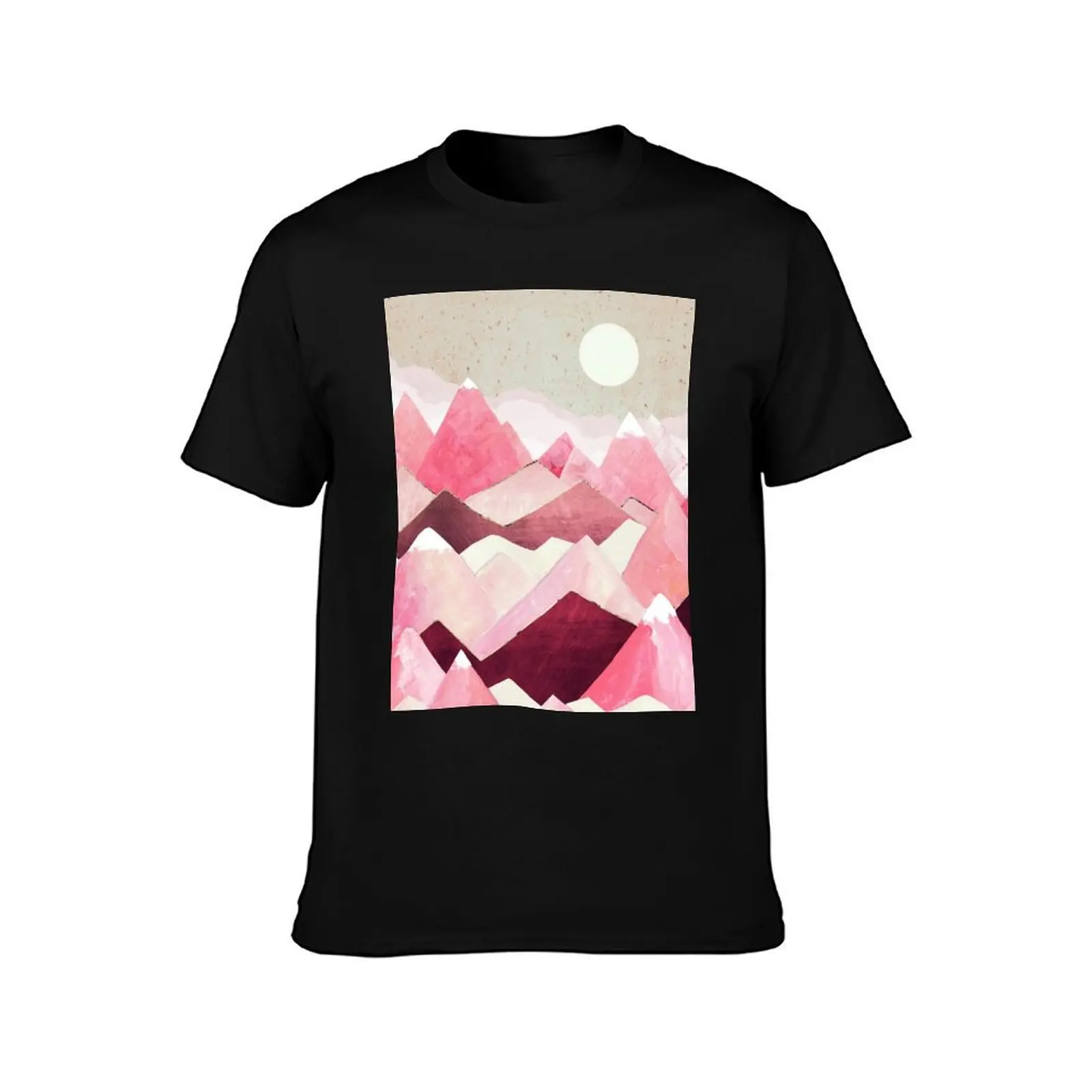 Blush Berry Peaks T-Shirt Anti-Fade Casual Tee Shirt T-Shirt