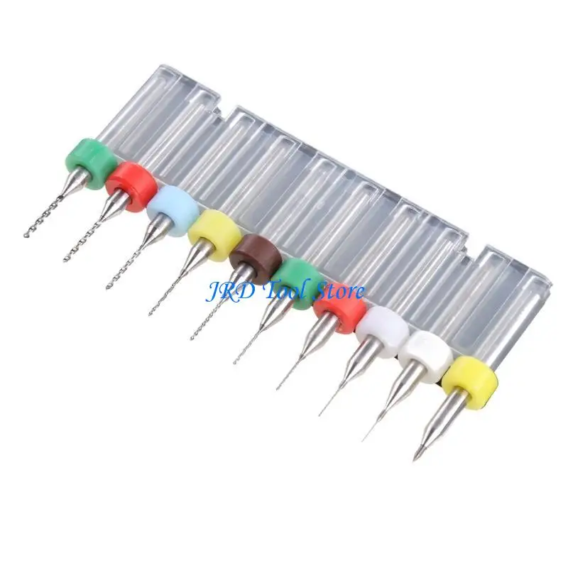 A2UD 10pcs 0.1mmから1.0mm PCBプリントサーキットボード炭化物マイクロドリルビットセットツール