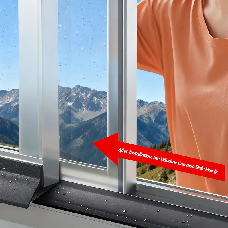 100/300cm Window Water Blocking Bar Window Rain Flashing Board Window Edge Waterproof Windproof Water Deflector Sealing Strip - Image 5