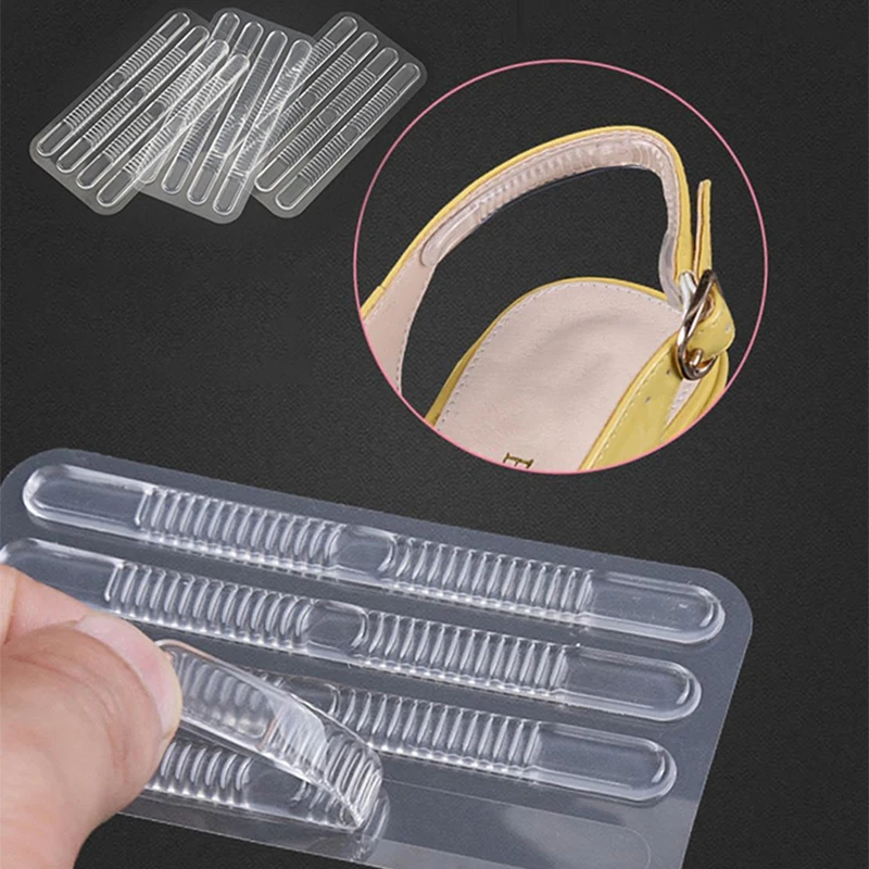 4pcs/set Silicone Heel Stickers Heels Grips for Women Anti Slip Heel Cushions Non-Slip Inserts Pads Foot Heel Care Protector