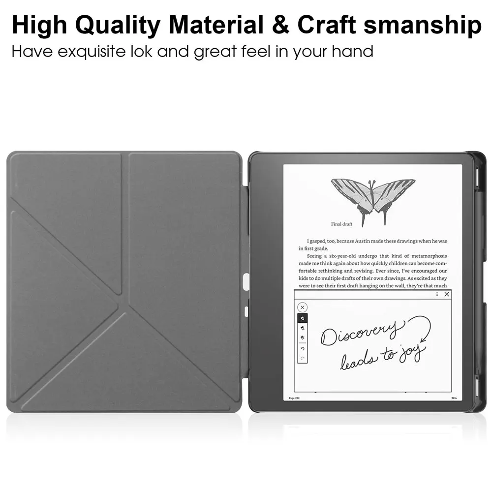 For Kindle Scribe 2022 Case 10.2 inch Foldable Multi-folding Stand Protective Cover Pouch Funda Magnetic with Auto Sleep/Wake