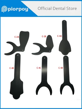 PIORPOY 6 pièces/ensemble Photo dentaire contraste fond noir conseil plaque de joue buccale avec marque d'échelle miroir photographique outils dentaires